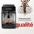 Machine à Café à Grains REVO Crema – Expresso Broyeur Automatique 1 500 W – 2 Cafés – Écran Tactile – Mousseur à Lait – 1,8 L