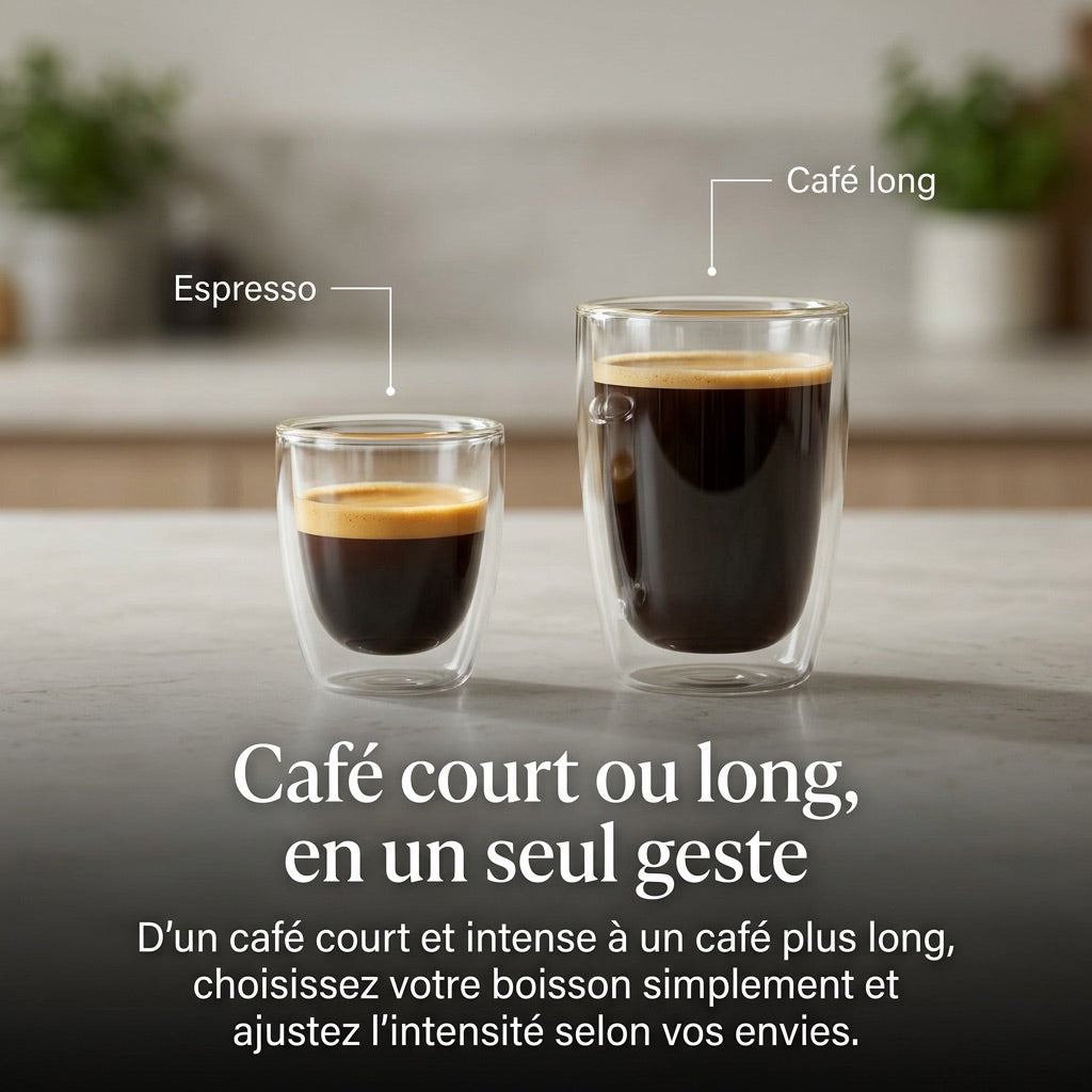 Machine à Café à Grains REVO Essenza – Expresso Broyeur Automatique 1 450 W – 2 Cafés – Buse Vapeur – Broyeur 13 Réglages