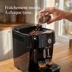 Machine à Café à Grains REVO Essenza – Expresso Broyeur Automatique 1 450 W – 2 Cafés – Buse Vapeur – Broyeur 13 Réglages