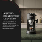 Machine à Expresso REVO Velora – 15 Bar – 1 350 W – Buse Vapeur – Café Moulu & Dosettes ESE – Réservoir 1 L