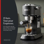 Machine à Expresso REVO Velora – 15 Bar – 1 350 W – Buse Vapeur – Café Moulu & Dosettes ESE – Réservoir 1 L