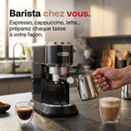 Machine à Expresso REVO Velora – 15 Bar – 1 350 W – Buse Vapeur – Café Moulu & Dosettes ESE – Réservoir 1 L