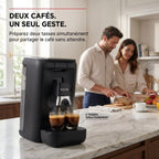 Machine à Café à Dosettes REVO Duoza – 1 450 W – 3 Styles de Café – 2 Tasses Simultanées – Réservoir 1,2 L