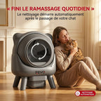 Litière Autonettoyante pour Chats REVO Nuvia 88 – Capacité 80 + 8 L – Application, Sécurité 10 Niveaux & Élimination des Odeurs