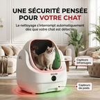 Litière Autonettoyante pour Chats REVO Alvya 9 – Conception Ouverte – Bac Hermétique 9 L – Application Wi‑Fi & Nettoyage Profond