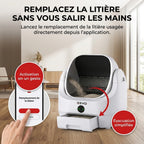 Litière Autonettoyante pour Chats REVO Alvya 9 – Conception Ouverte – Bac Hermétique 9 L – Application Wi‑Fi & Nettoyage Profond