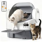 Litière Autonettoyante pour Chats REVO Selya 12 – Bac 12 L – Application – 6 Capteurs de Sécurité – Conception XXL Ouverte