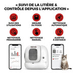 Litière Autonettoyante pour Chats REVO Elyra 76 – Capacité 76 + 7 L – Application Wi‑Fi – Triple Désodorisation – Sécurité Multicapteurs