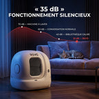 Litière Autonettoyante pour Chats REVO Elyra 76 – Capacité 76 + 7 L – Application Wi‑Fi – Triple Désodorisation – Sécurité Multicapteurs