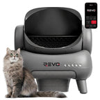 Litière Autonettoyante pour Chats REVO Serenis 14 – Conception Ouverte, Bac à Déchets 11,23 L, Application Wi‑Fi & 9 Capteurs de Sécurité