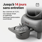 Litière Autonettoyante pour Chats REVO Serenis 14 – Conception Ouverte, Bac à Déchets 11,23 L, Application Wi‑Fi & 9 Capteurs de Sécurité