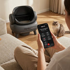 Litière Autonettoyante pour Chats REVO Serenis 14 – Conception Ouverte, Bac à Déchets 11,23 L, Application Wi‑Fi & 9 Capteurs de Sécurité