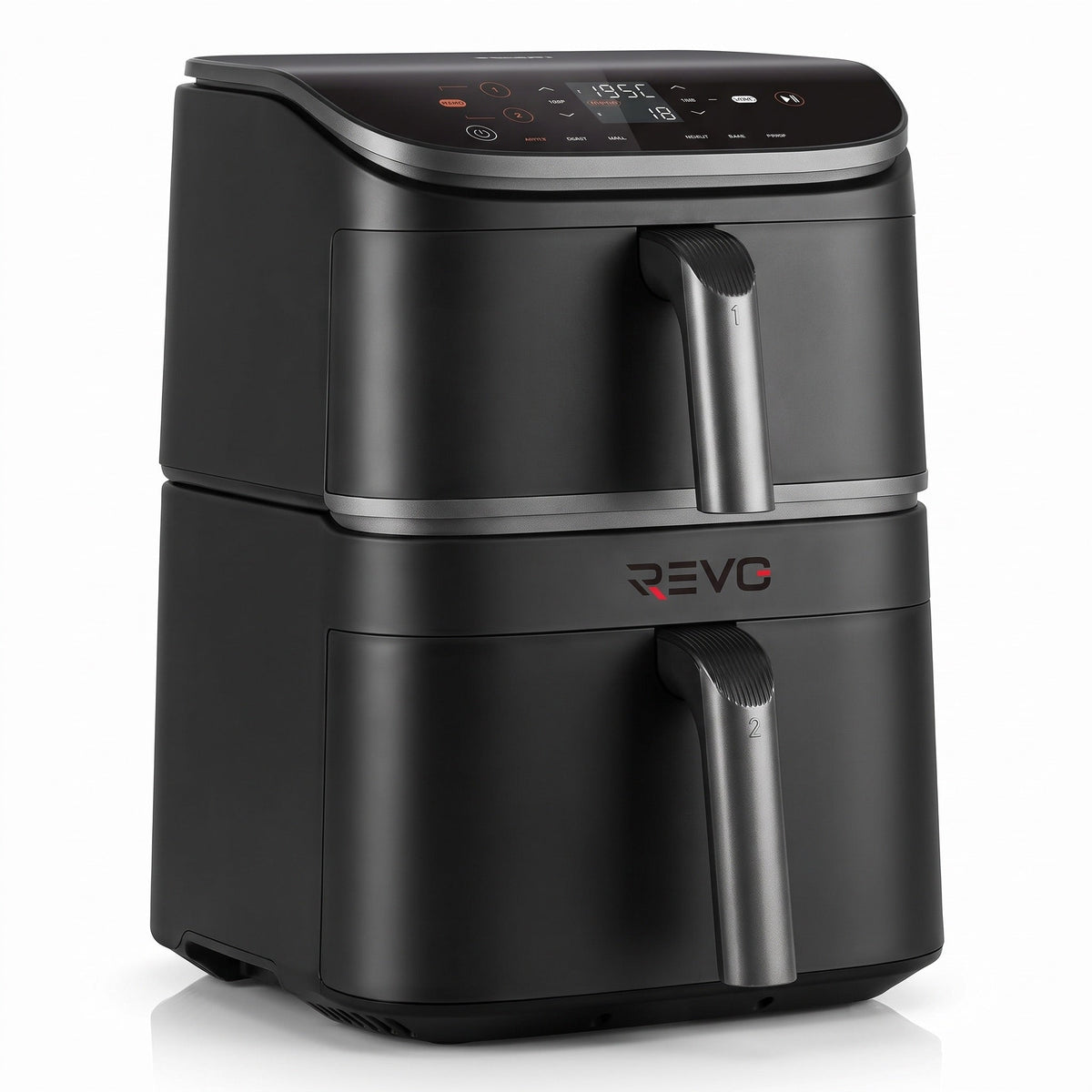 Air Fryer REVO DuoChef 10 – 10,8 L – Double Zone Verticale – 3 Niveaux de Cuisson – 6-en-1 – 2 630 W