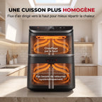 Air Fryer REVO DuoChef 10 – 10,8 L – Double Zone Verticale – 3 Niveaux de Cuisson – 6-en-1 – 2 630 W