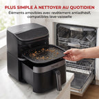 Air Fryer REVO DuoChef 10 – 10,8 L – Double Zone Verticale – 3 Niveaux de Cuisson – 6-en-1 – 2 630 W