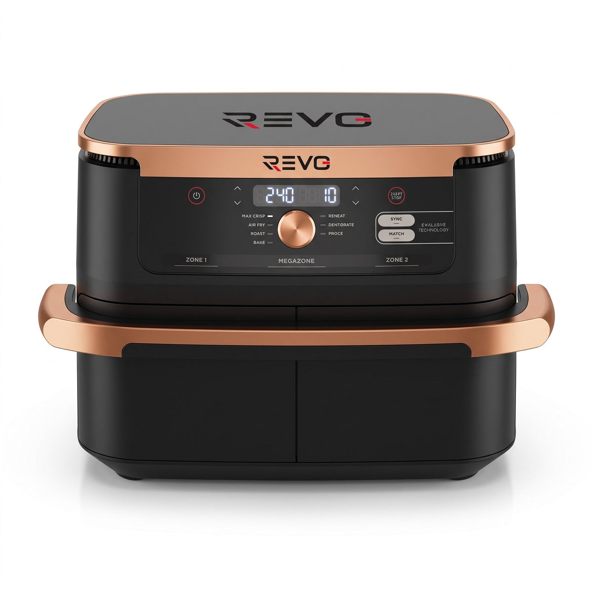 Air Fryer REVO Majora 10 – 10,4 L – 2 Zones de Cuisson – 7 Fonctions – 2 470 W – 240 °C