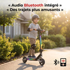 Trottinette Électrique Enfant REVO MiniPulse 16 – 6 à 12 Ans – 5/10/16 km/h – Autonomie 9 km – Double Suspension – Bluetooth & LED
