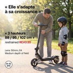 Trottinette Électrique Enfant REVO MiniPulse 16 – 6 à 12 Ans – 5/10/16 km/h – Autonomie 9 km – Double Suspension – Bluetooth & LED