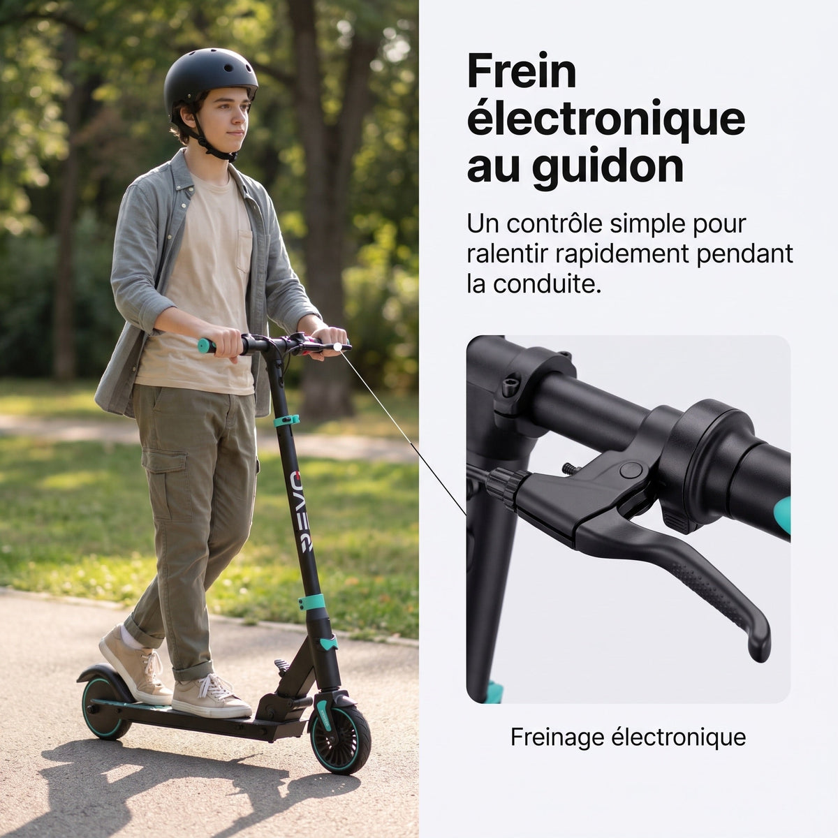 Trottinette Électrique Enfant REVO MiniRide 250 – 250 W – Jusqu’à 20 km/h – Autonomie jusqu’à 16 km – Pliable