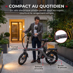 Draisienne Électrique Pliable REVO Velix 16 – Roues 16" – Batterie Amovible 10,4 Ah – Freins à Disque Avant & Arrière