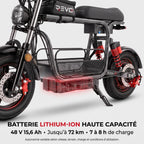 Draisienne Électrique REVO Drivon 1500 – Jusqu’à 1500 W – Autonomie jusqu’à 72 km – Batterie 48 V 15,6 Ah – NFC & Freins Hydrauliques
