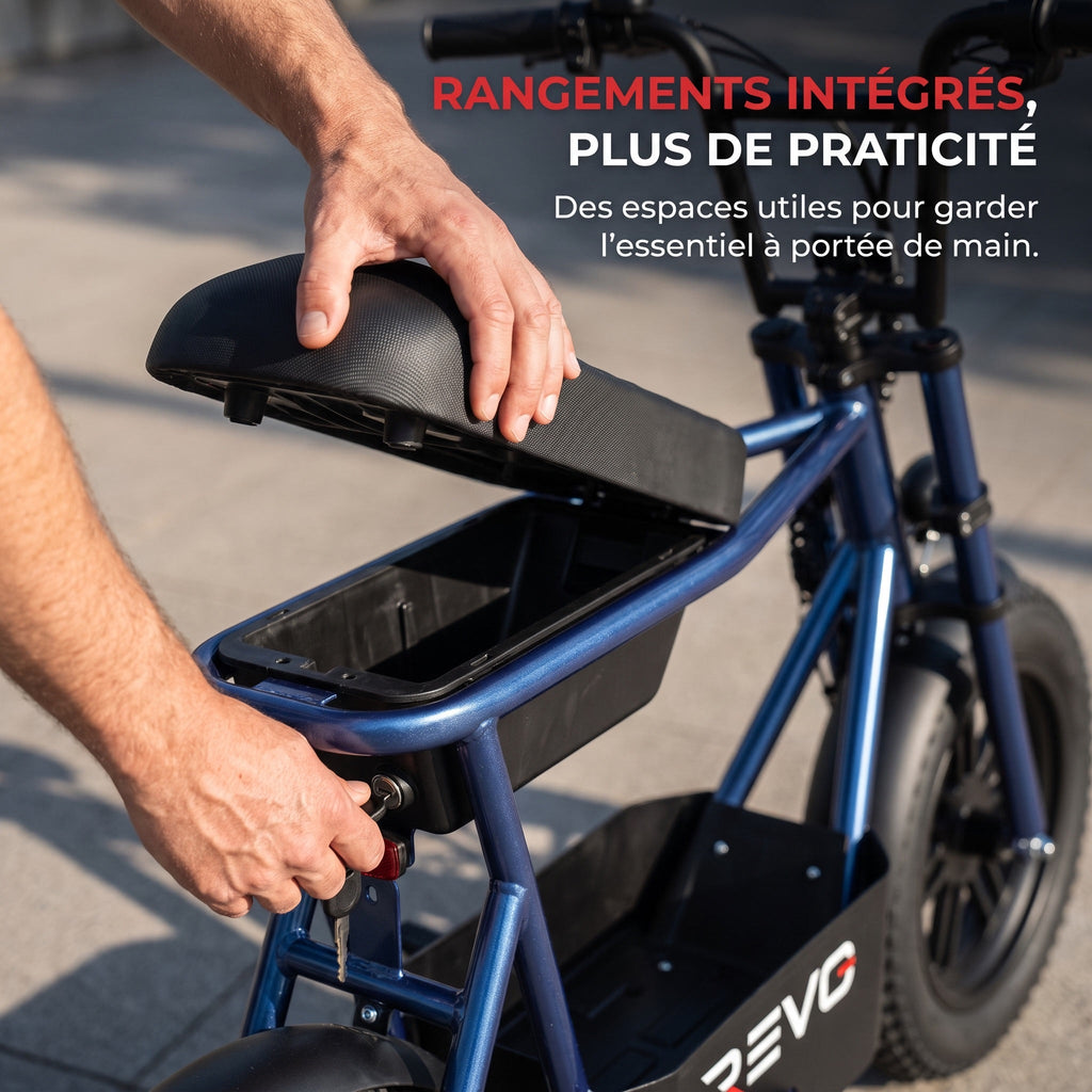 Draisienne Électrique REVO Helix 16 – 400 W – Autonomie jusqu’à 30 km – Roues Fat 16" – Double Frein à Disque