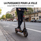 Trottinette Électrique REVO Axion 800 – 800 W Max – Autonomie jusqu’à 45 km – Batterie 48 V 13 Ah – Double Suspension – Roues 10"