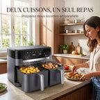 Air Fryer REVO Twinora 11 – 11 L – Double Zone 6,5 L + 4,5 L – 2 700 W – 7 Programmes