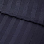 Dusklia - Hotel Satin Stripe 200 Thread Count Duvet Cover - Navy