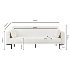 Dusklia - Hudson Bouclé Click Clack Sofa Bed - Off White