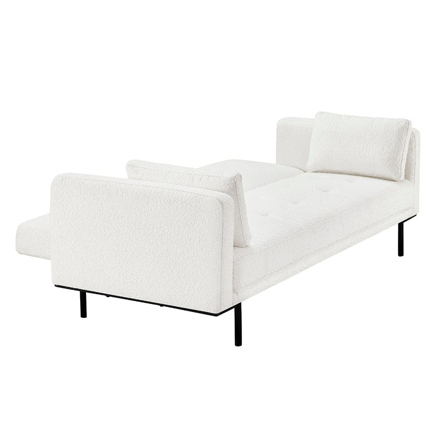 Dusklia - Hudson Bouclé Click Clack Sofa Bed - Off White