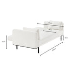 Dusklia - Hudson Bouclé Click Clack Sofa Bed - Off White