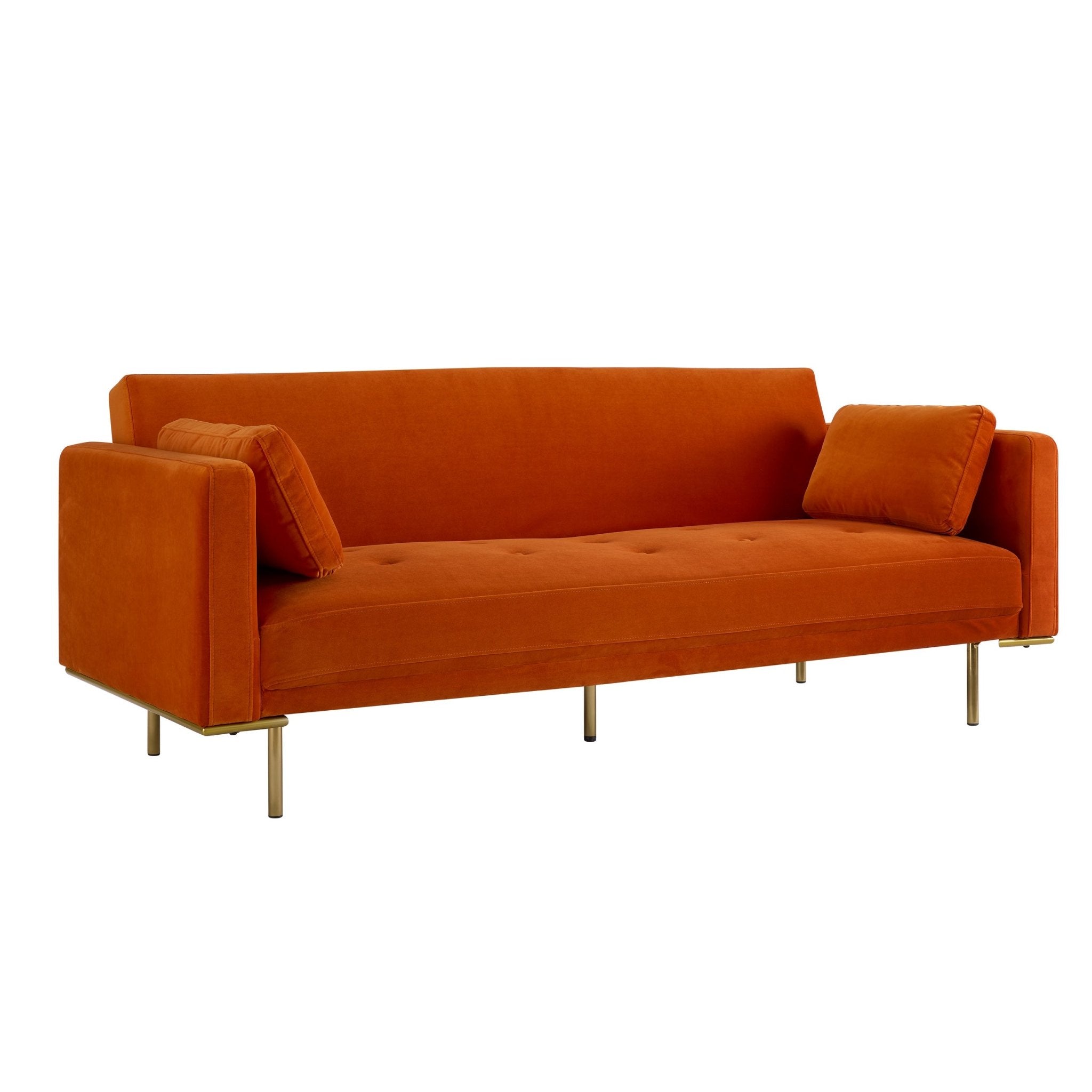 Dusklia - Hudson Click Clack Sofa Bed - Bright Orange