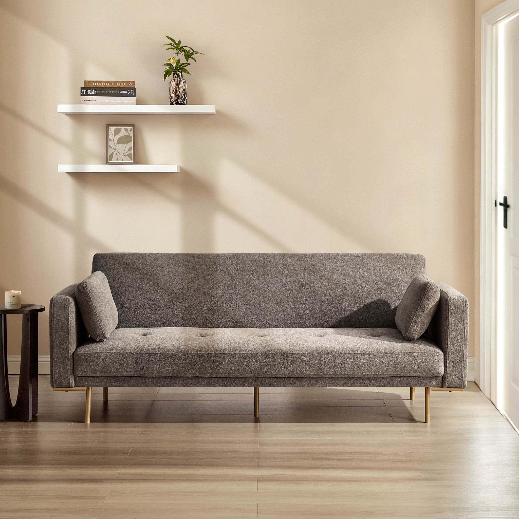 Canapé convertible Hudson Click Clack - Chenille Mushroom