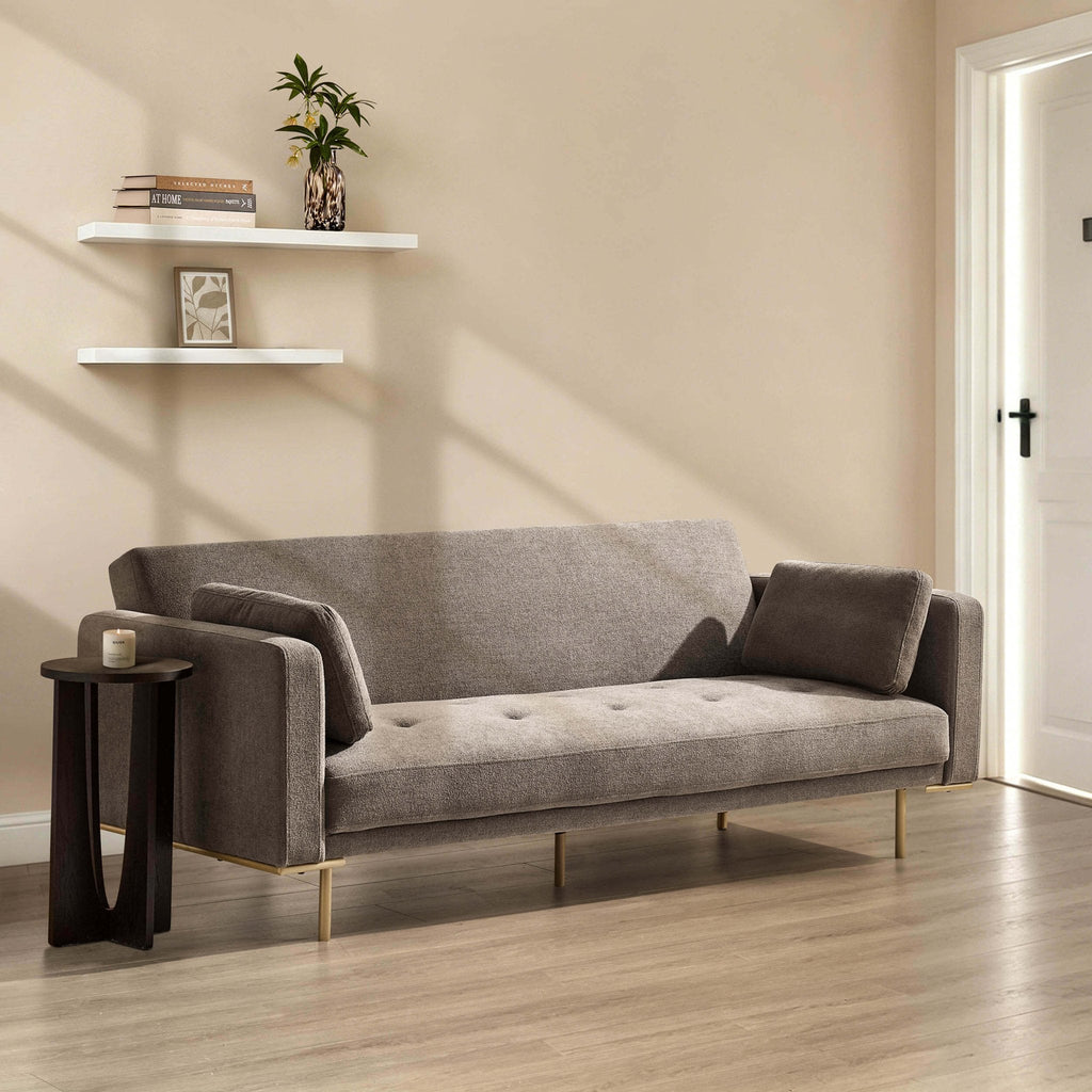 Canapé convertible Hudson Click Clack - Chenille Mushroom