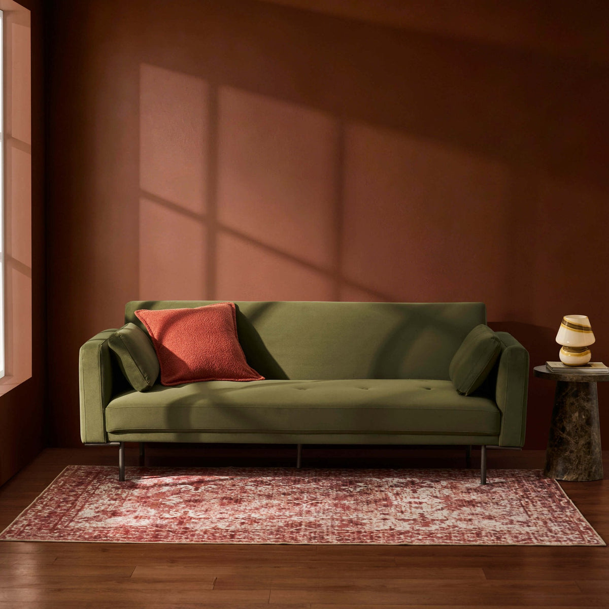 Dusklia - Hudson Click Clack Sofa Bed - Muted Moss