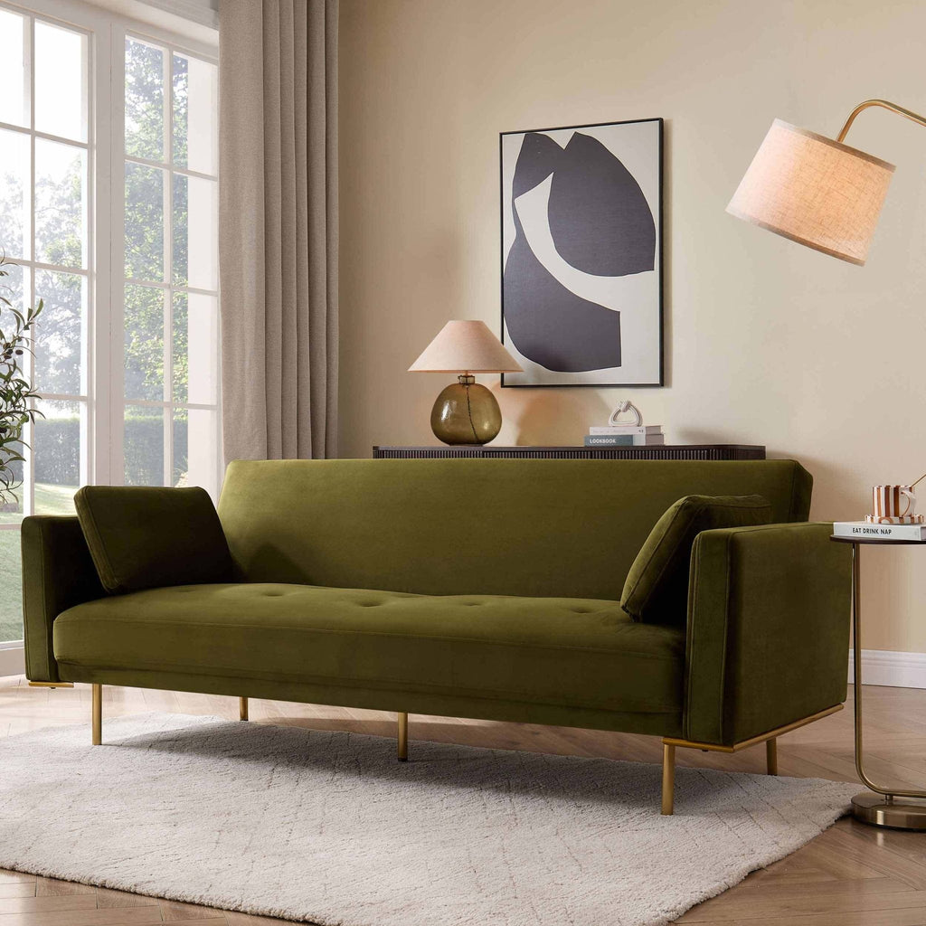 Dusklia - Hudson Click Clack Sofa Bed - Rich Green