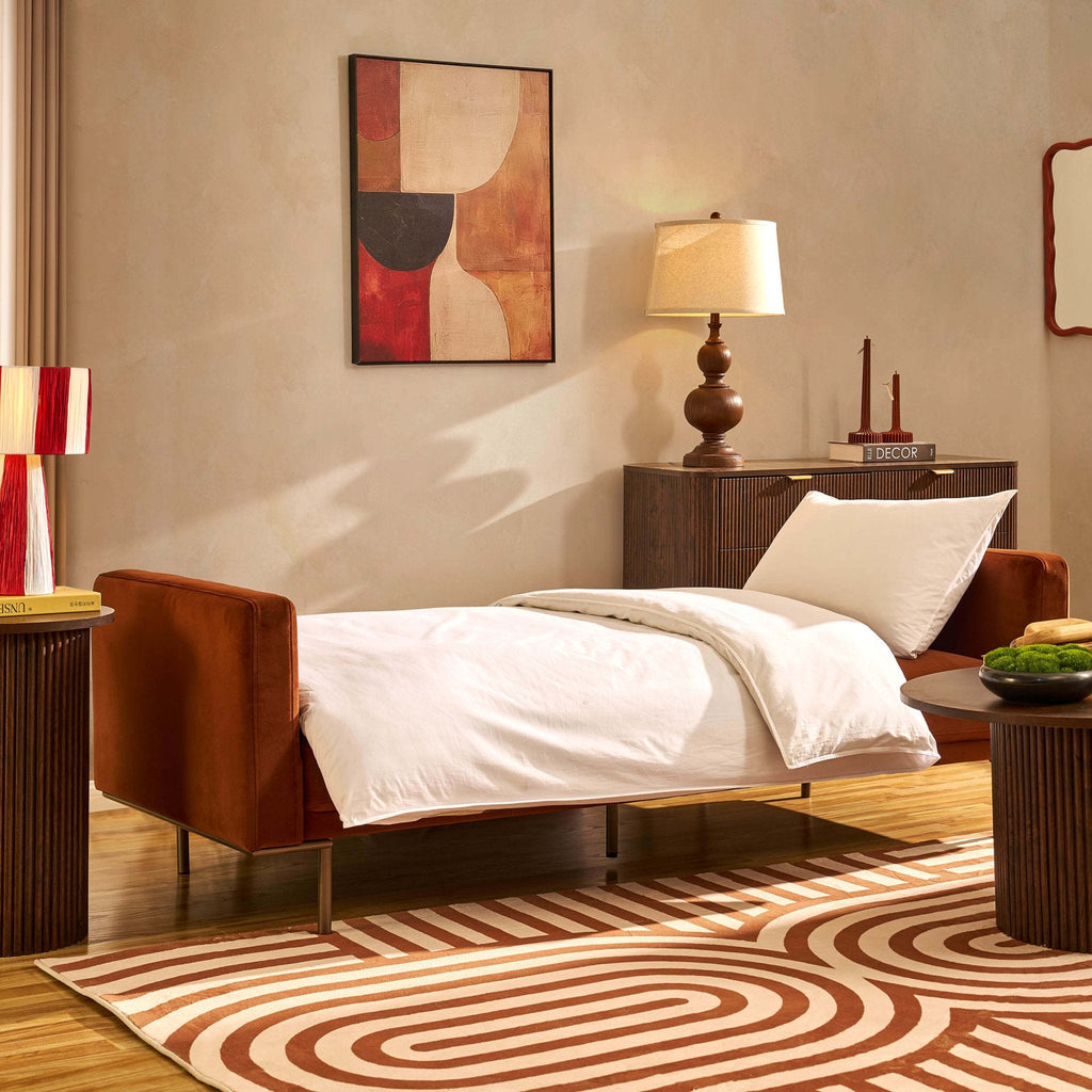 Dusklia - Hudson Click Clack Sofa Bed - Terracotta