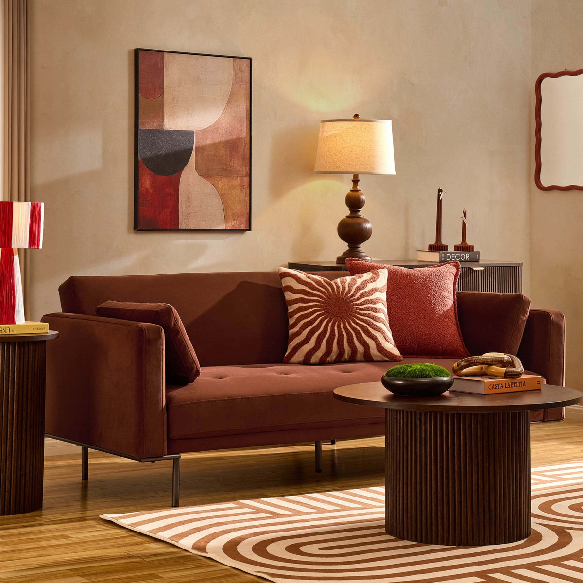 Dusklia - Hudson Click Clack Sofa Bed - Terracotta
