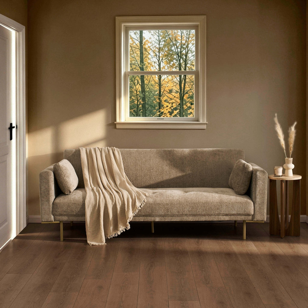 Dusklia - Hudson Click Clack Sofa Bed - Textured Mushroom