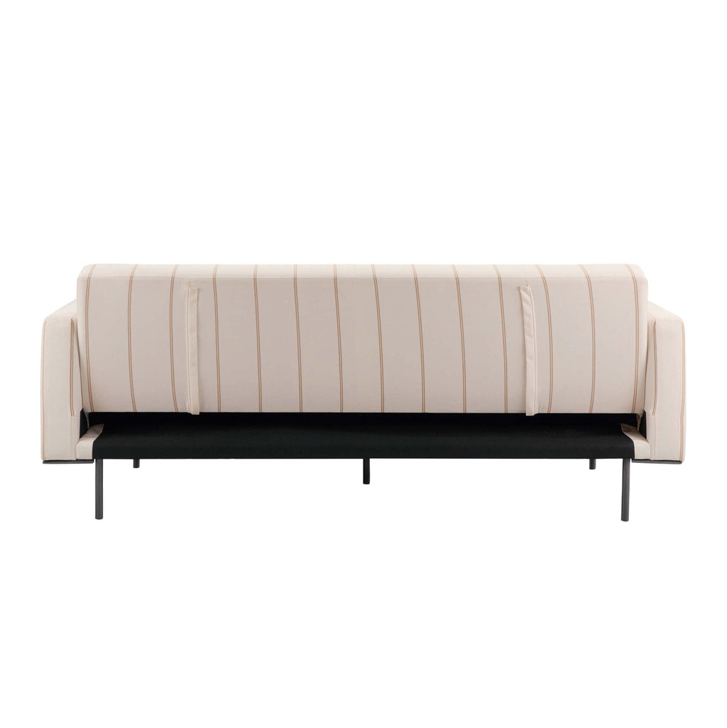 Dusklia - Hudson Click Clack Sofa Bed - Thin Natural Stripe