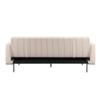 Dusklia - Hudson Click Clack Sofa Bed - Thin Natural Stripe