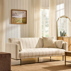 Dusklia - Hudson Click Clack Sofa Bed - Thin Natural Stripe