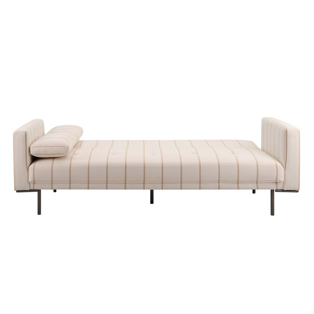 Dusklia - Hudson Click Clack Sofa Bed - Thin Natural Stripe