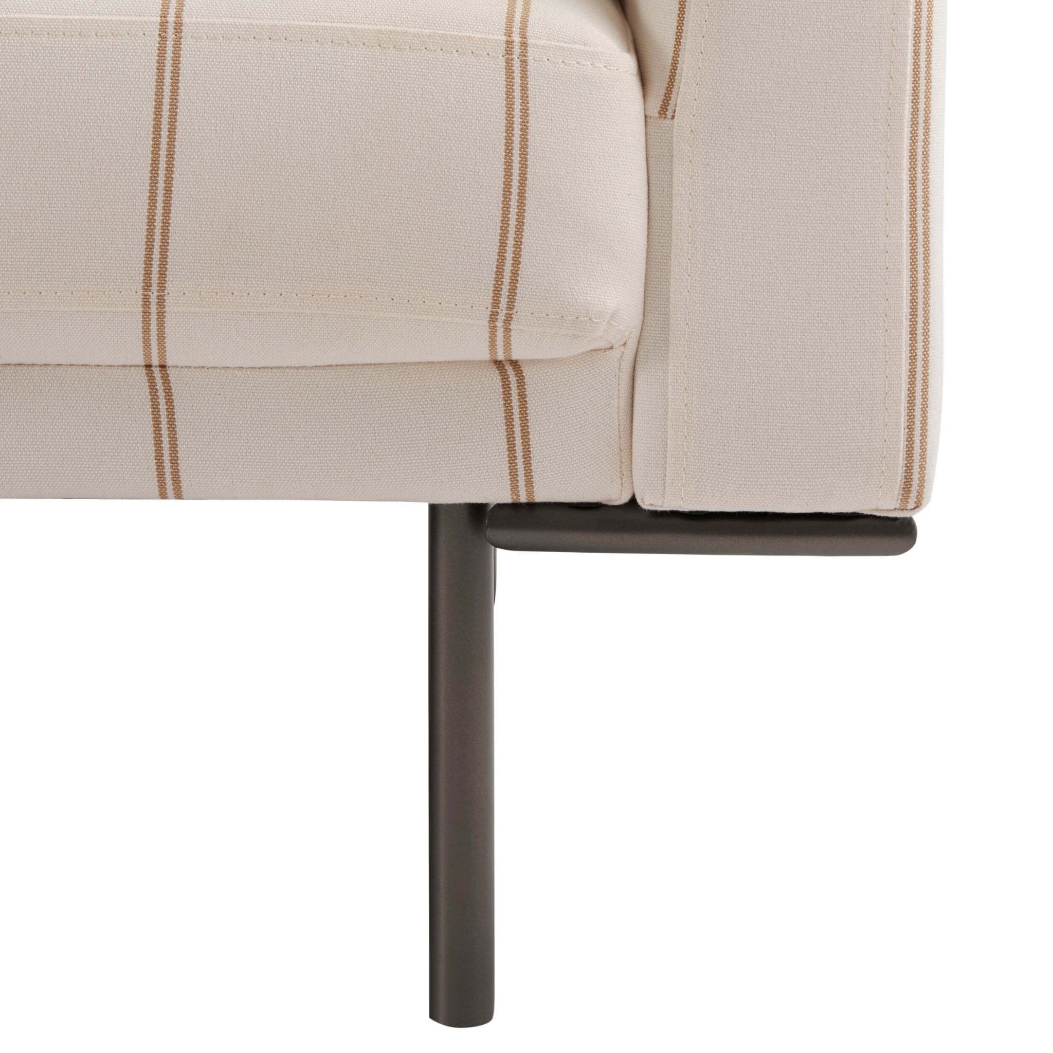 Dusklia - Hudson Click Clack Sofa Bed - Thin Natural Stripe