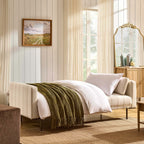 Dusklia - Hudson Click Clack Sofa Bed - Thin Natural Stripe