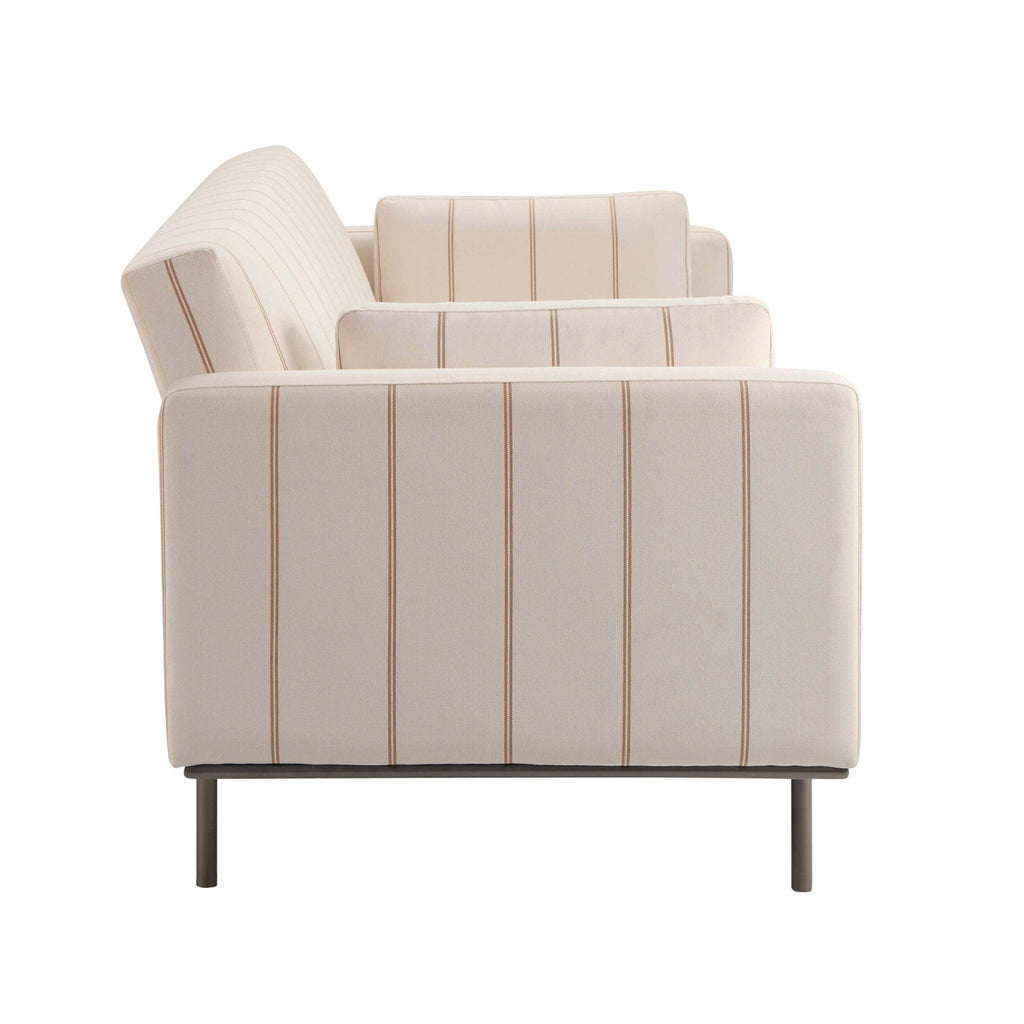 Dusklia - Hudson Click Clack Sofa Bed - Thin Natural Stripe