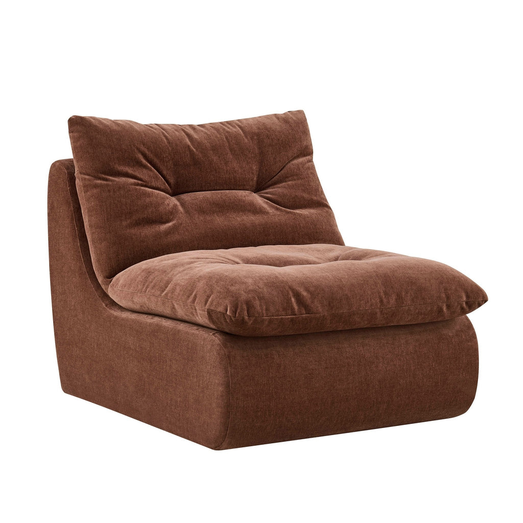 Dusklia - Immy Relaxed Accent Chair - Chenille Dark Rust