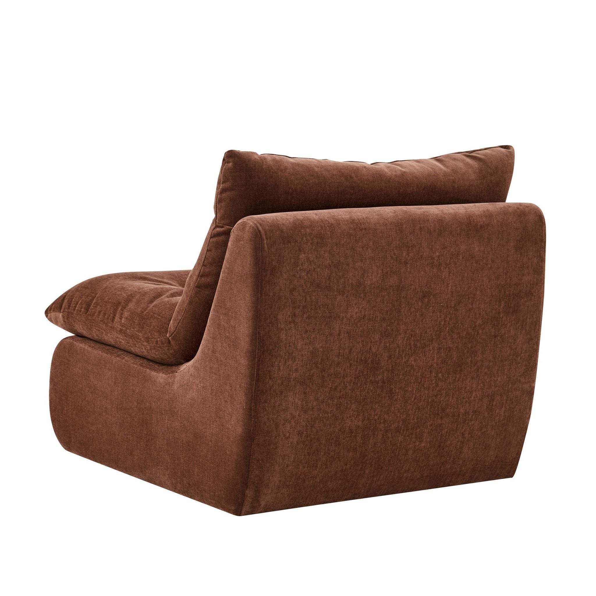 Dusklia - Immy Relaxed Accent Chair - Chenille Dark Rust