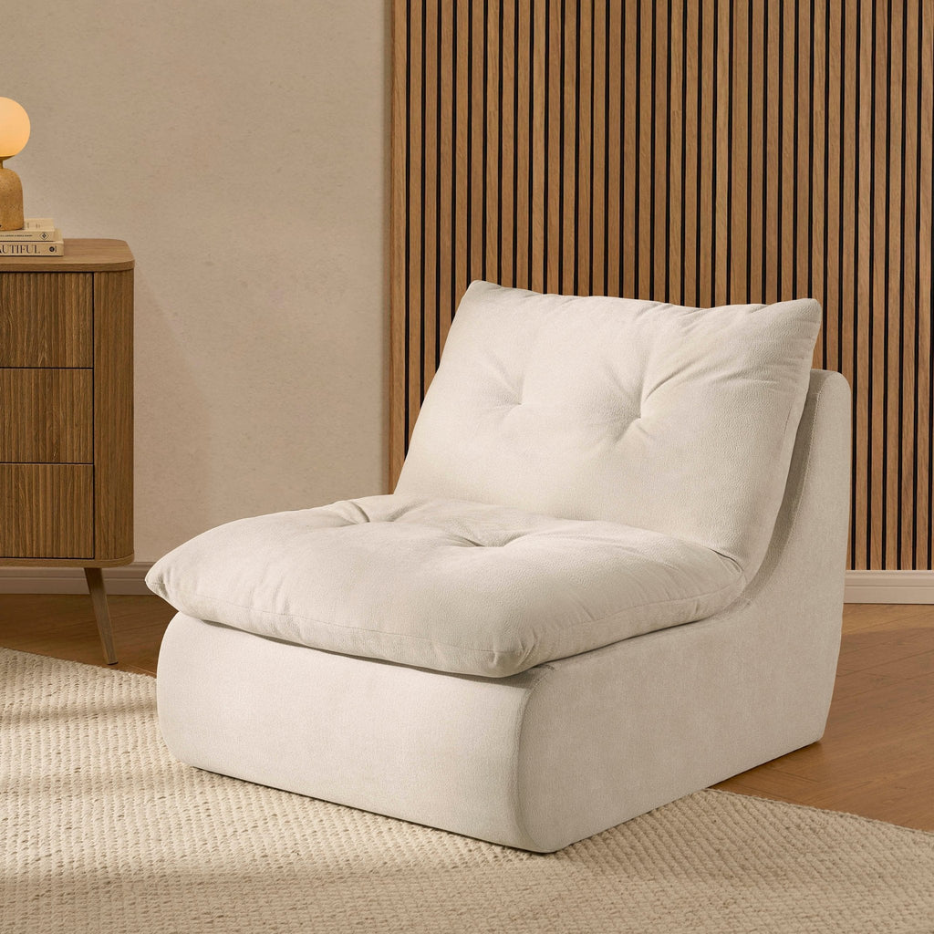Dusklia - Immy Relaxed Accent Chair - Chenille Ivory